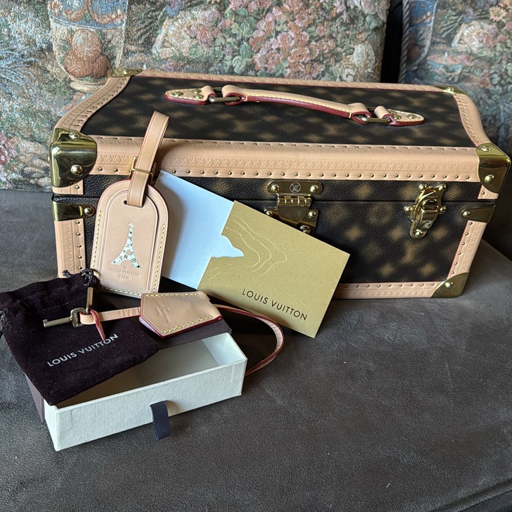 SOLD
Louis Vuitton Cotteville Wavy Monogram Like New Monogram Trunk with extras